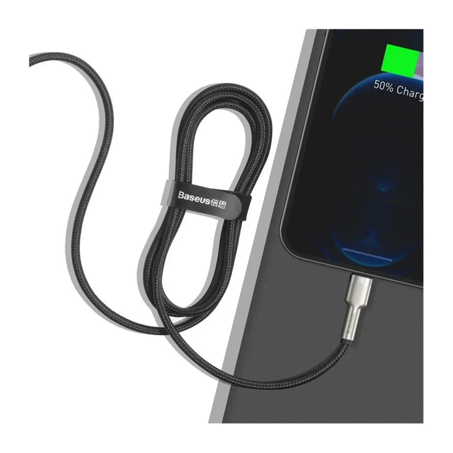Baseus Cafule CALJK-A01 1 m must USB-A – Lightning laadimis- ja andmekaabel, 2.4A – 3