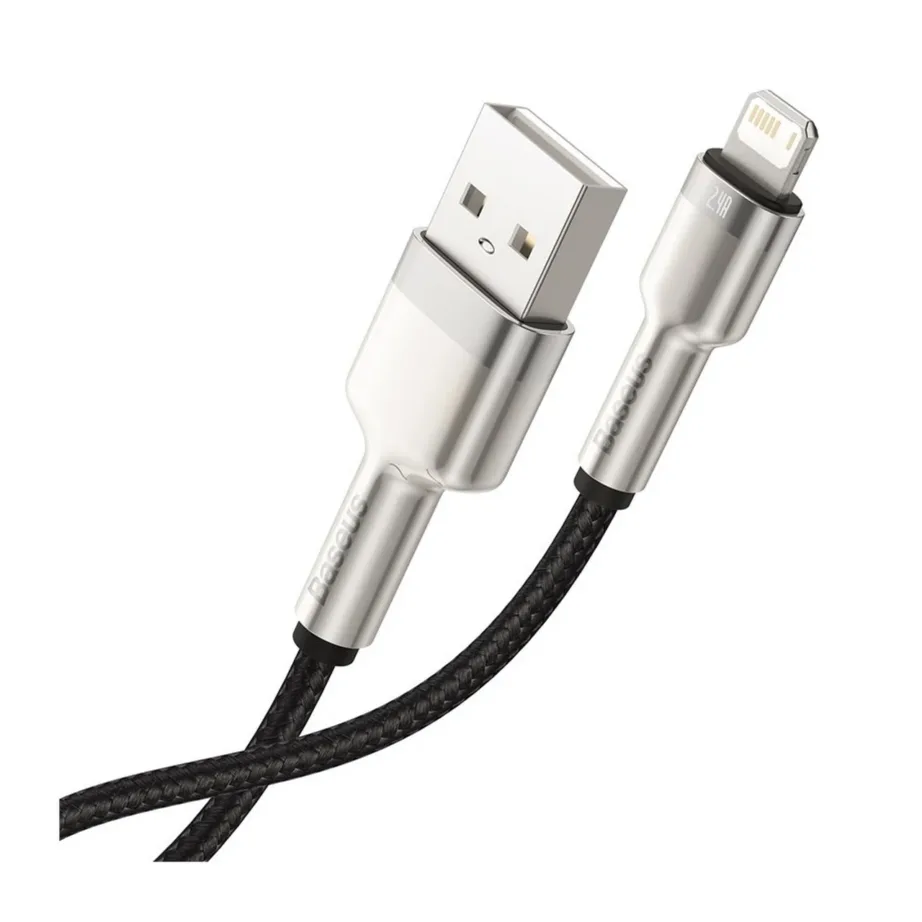 Baseus Cafule CALJK-A01 1 m must USB-A – Lightning laadimis- ja andmekaabel, 2.4A – 4