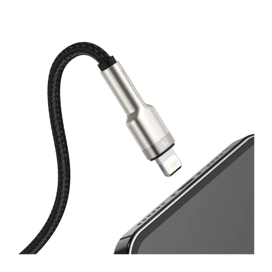 Baseus Cafule CALJK-A01 1 m must USB-A – Lightning laadimis- ja andmekaabel, 2.4A – 5