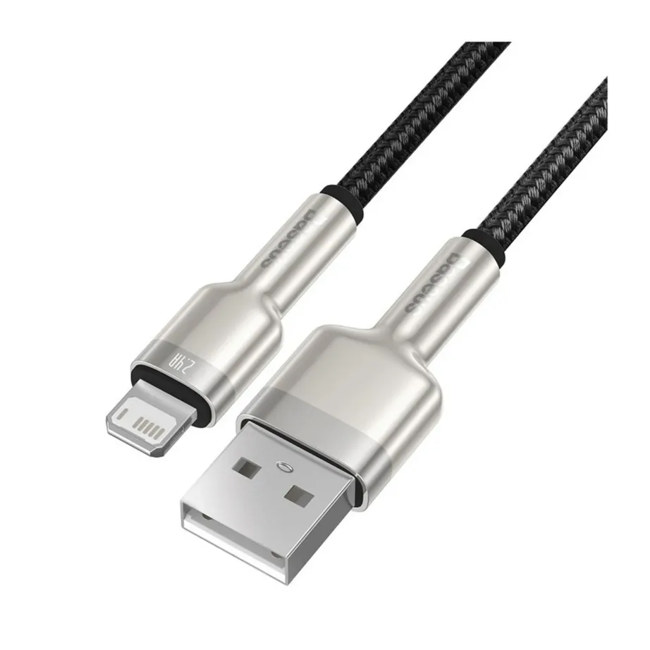 Baseus Cafule CALJK-A01 1 m must USB-A – Lightning laadimis- ja andmekaabel, 2.4A – 6