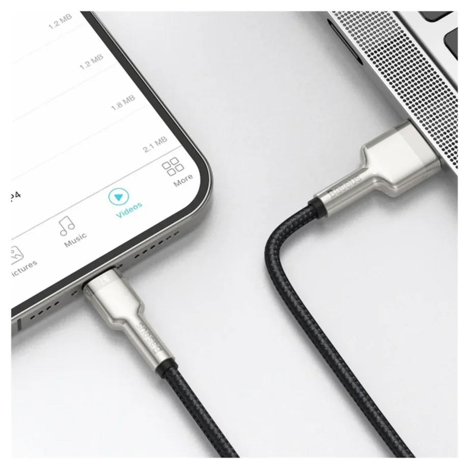 Baseus Cafule CALJK-A01 1 m must USB-A – Lightning laadimis- ja andmekaabel, 2.4A – 7
