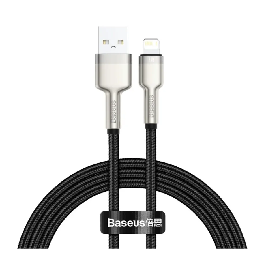 Baseus Cafule CALJK-A01 1 m must USB-A – Lightning laadimis- ja andmekaabel, 2.4A