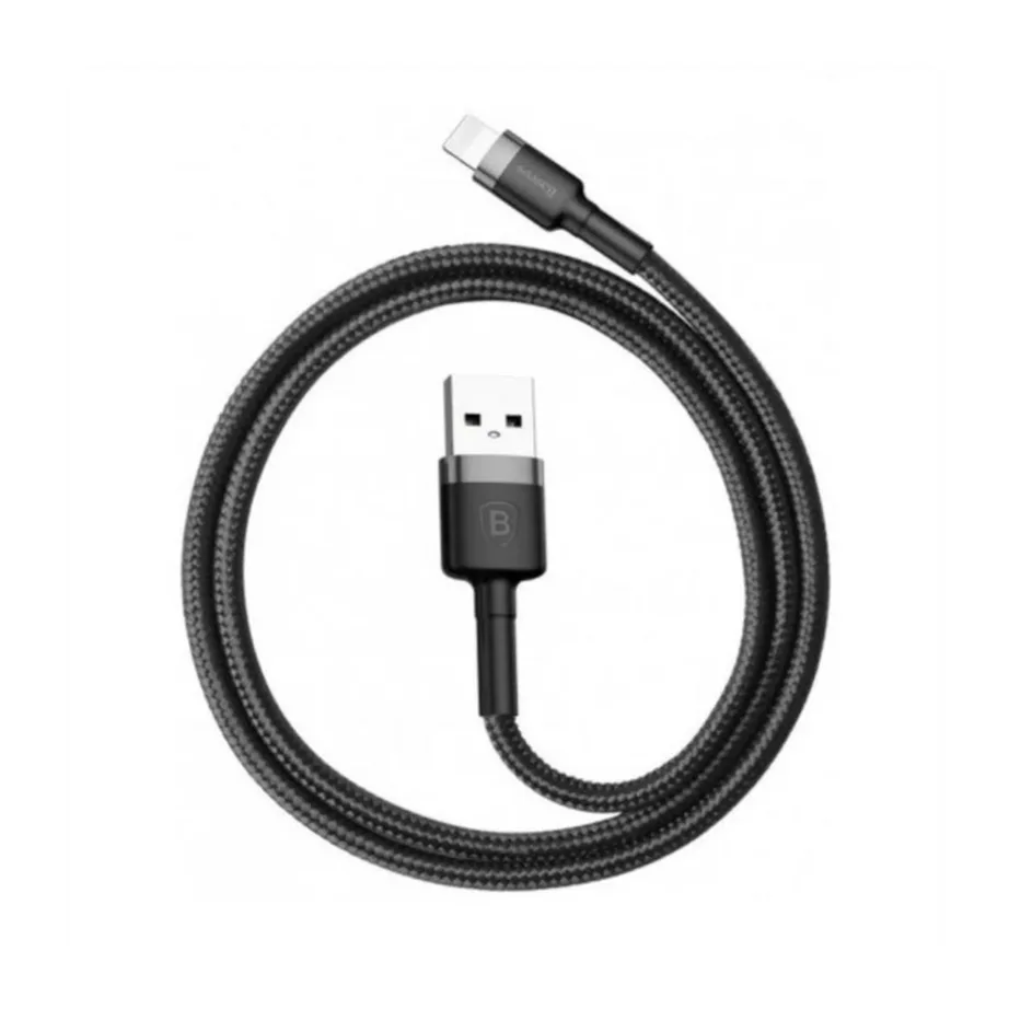 Baseus Cafule CALKLF-BG1 1 m must USB-A–Lightning kaabel 2,4 A andmeedastuseks ja laadimiseks