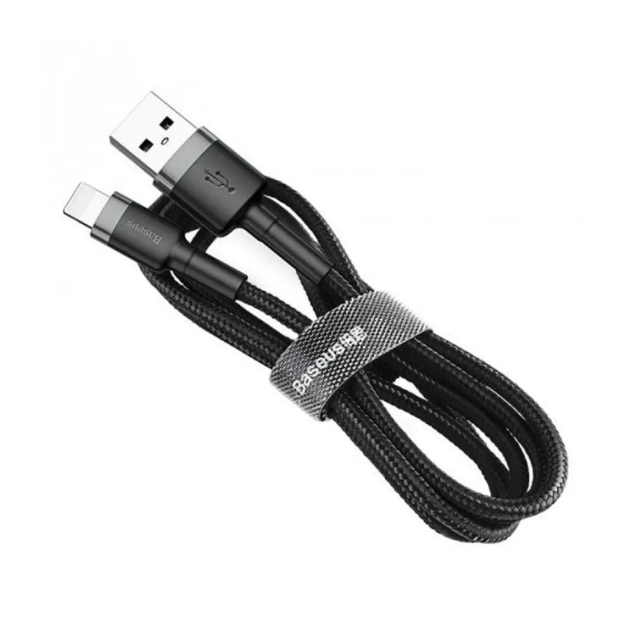 Baseus Cafule CALKLF-BG1 1 m must USB-A–Lightning kaabel 2,4 A andmeedastuseks ja laadimiseks
