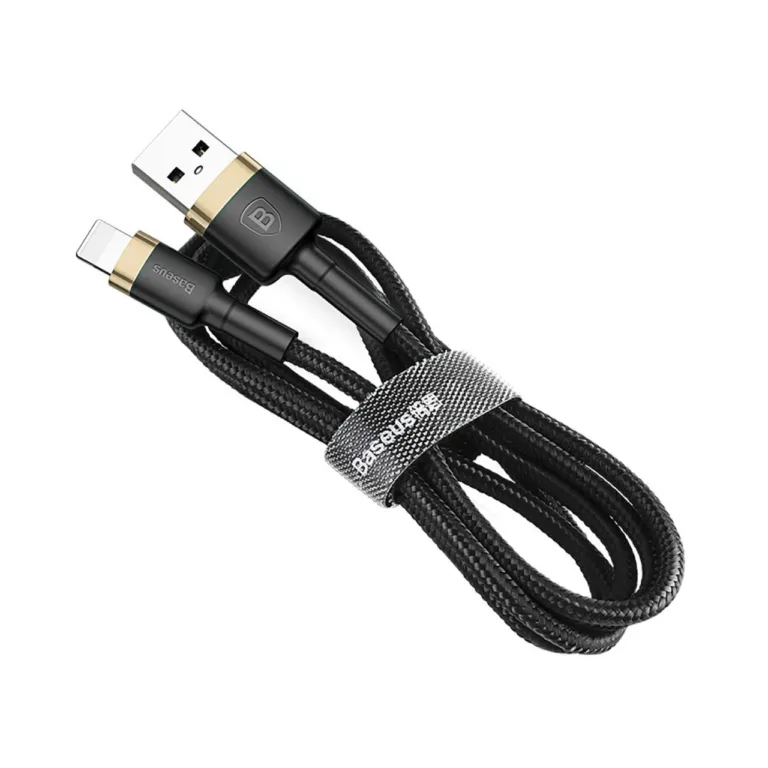Baseus Cafule CALKLF-BV1 1 m must USB-A – Lightning kaabel 2,4A andmeedastuseks ja laadimiseks