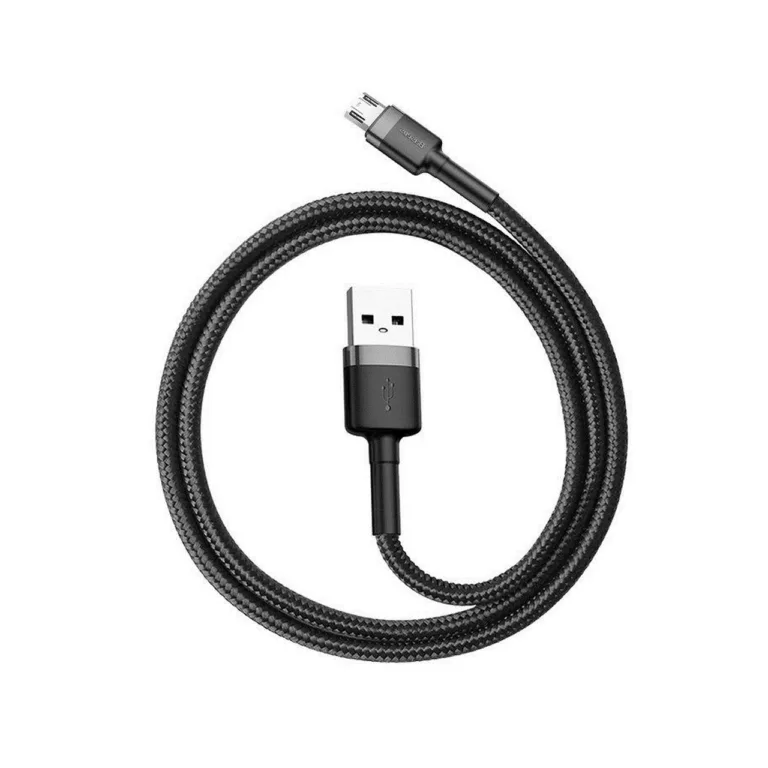 Baseus Cafule CAMKLF-BG1 1 m 2.4A nailonist Micro USB kaabel (must, TPE/alumiinium)