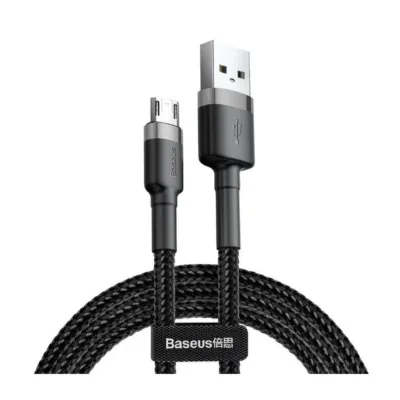 Baseus Cafule CAMKLF-BG1 1 m 2.4A nailonist Micro USB kaabel (must, TPE/alumiinium)