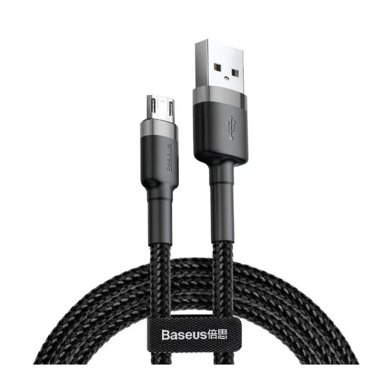Baseus Cafule CAMKLF-BG1 1 m 2.4A nailonist Micro USB kaabel (must, TPE/alumiinium)