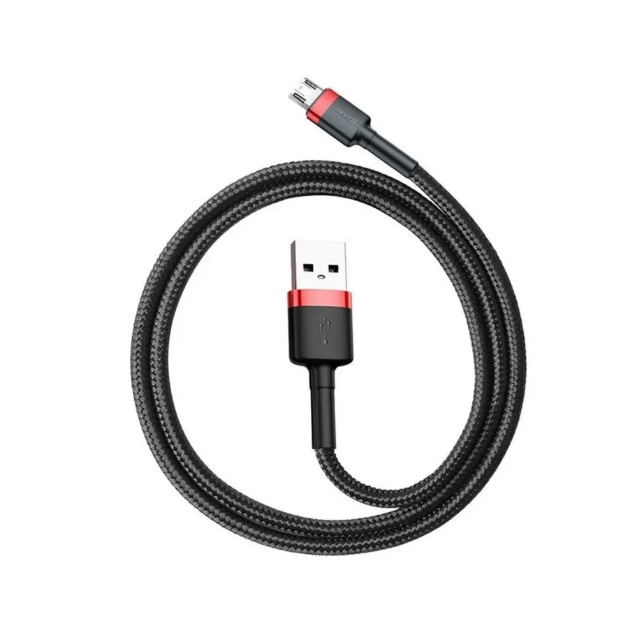 Baseus CAMKLF-C91 2 m must Micro USB kaabel 1.5A nailonpunutisega