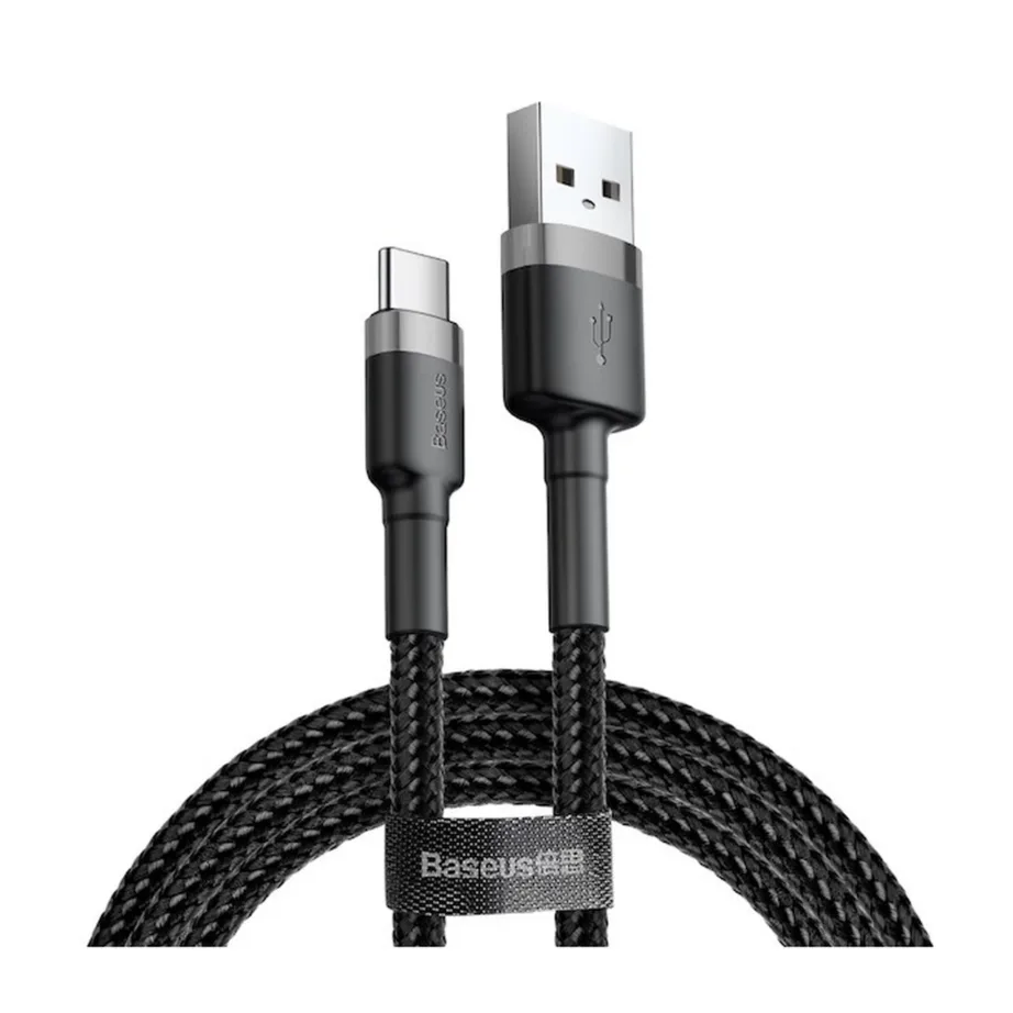 Baseus CATKLF-BG1 1 m USB-A–USB-C kaabel, 3A, alumiinium/nailon, must - 2