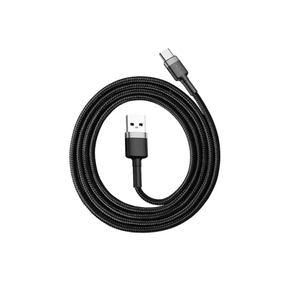 Baseus CATKLF-BG1 1 m USB-A–USB-C kaabel, 3A, alumiinium/nailon, must - 4
