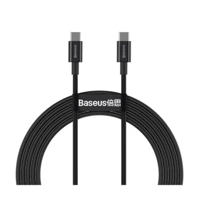 Baseus CATYS-B01 1 m USB-C–USB-C must TPE andmeedastuskiirusega 480 Mbit/s 5A kaabel