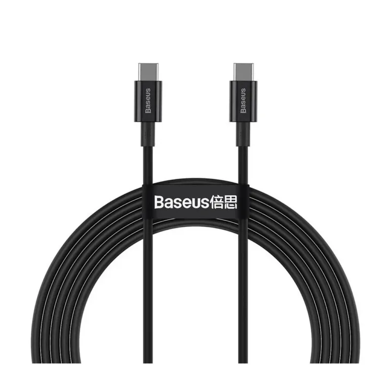 Baseus CATYS-B01 1 m USB-C–USB-C must TPE andmeedastuskiirusega 480 Mbit/s 5A kaabel
