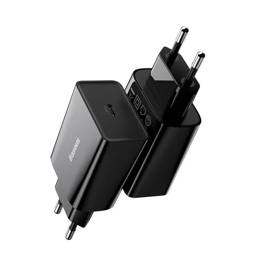 Baseus CCFS-SN01 20W must USB-C kiirlaadija, AC toiteadapter, 1 port, nutitelefonile, 50x43x26 mm - 8