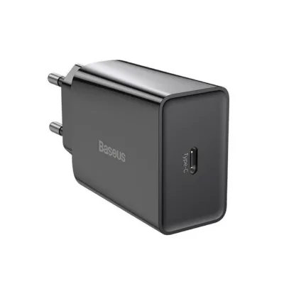 Baseus CCFS-SN01 20W must USB-C kiirlaadija, AC toiteadapter, 1 port, nutitelefonile, 50x43x26 mm