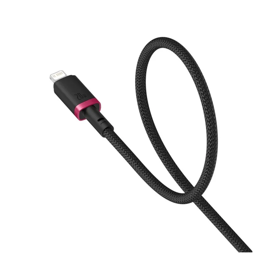 Baseus Dura P10377800U01-01 1 m must/punane Type-C–Lightning 20 W kiirlaadimiskaabel nailonkattega Apple seadmetele – 3