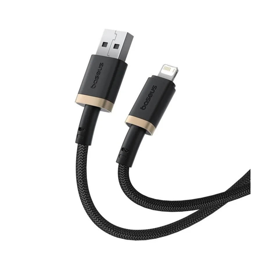 Baseus Dura P10377801U01-02 2 m 2,4A USB-A–Lightning must/kuldne nailonist kiirlaadimiskaabel Apple seadmetele – 3