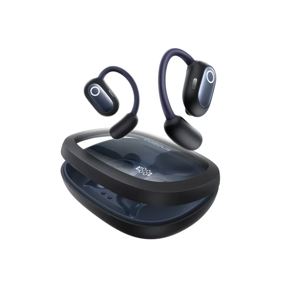 Baseus Eli Fit A00073200123-00 mustad avatud tüüpi IPX4 Bluetooth 5.3 juhtmevabad open-ear kõrvaklapid (behind-the-ear), USB-C, 7,5 tundi aku, muusika ja kõnede jaoks – 6
