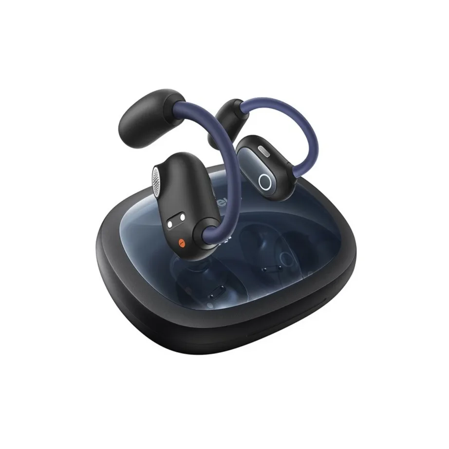 Baseus Eli Fit A00073200123-00 mustad avatud tüüpi IPX4 Bluetooth 5.3 juhtmevabad open-ear kõrvaklapid (behind-the-ear), USB-C, 7,5 tundi aku, muusika ja kõnede jaoks – 7