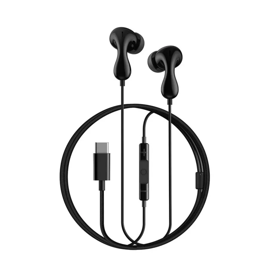 Baseus Encok CZ20 USB-C juhtmega mustad in-ear kõrvaklapid mikrofoniga, 1.1 m ABS kaabel – 6