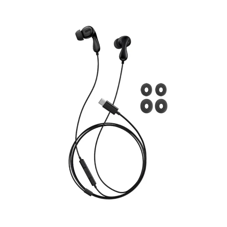 Baseus Encok CZ20 USB-C juhtmega mustad in-ear kõrvaklapid mikrofoniga, 1.1 m ABS kaabel