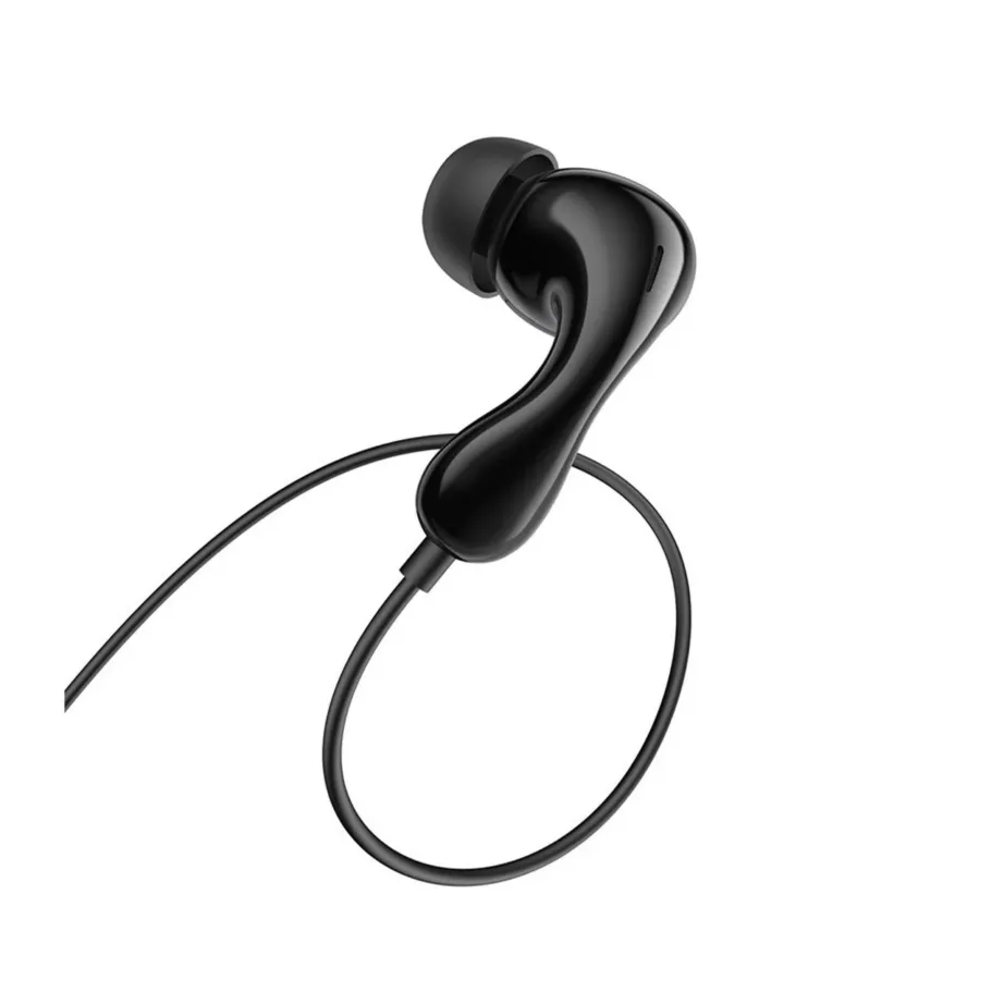 Baseus Encok HZ20 1,1 m mustad juhtmega in-ear kõrvaklapid mikrofoniga, 3,5 mm pistik, nuppjuhtimine - 5