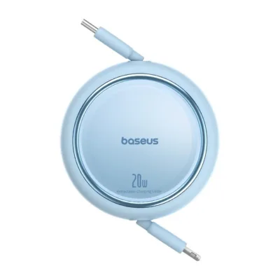Baseus Free2Pull P10364501311-00 1 m sinine USB-C–Lightning 20 W kiirlaadimisega tagasitõmmatav kaabel Apple'i seadmetele