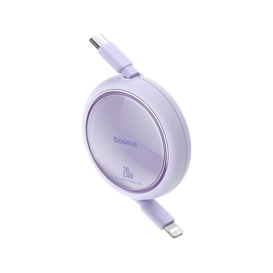Baseus Free2Pull P10364501511-00 1 m 20 W USB-C to Lightning tõmmatav kaabel, lilla TPE/PC – 3