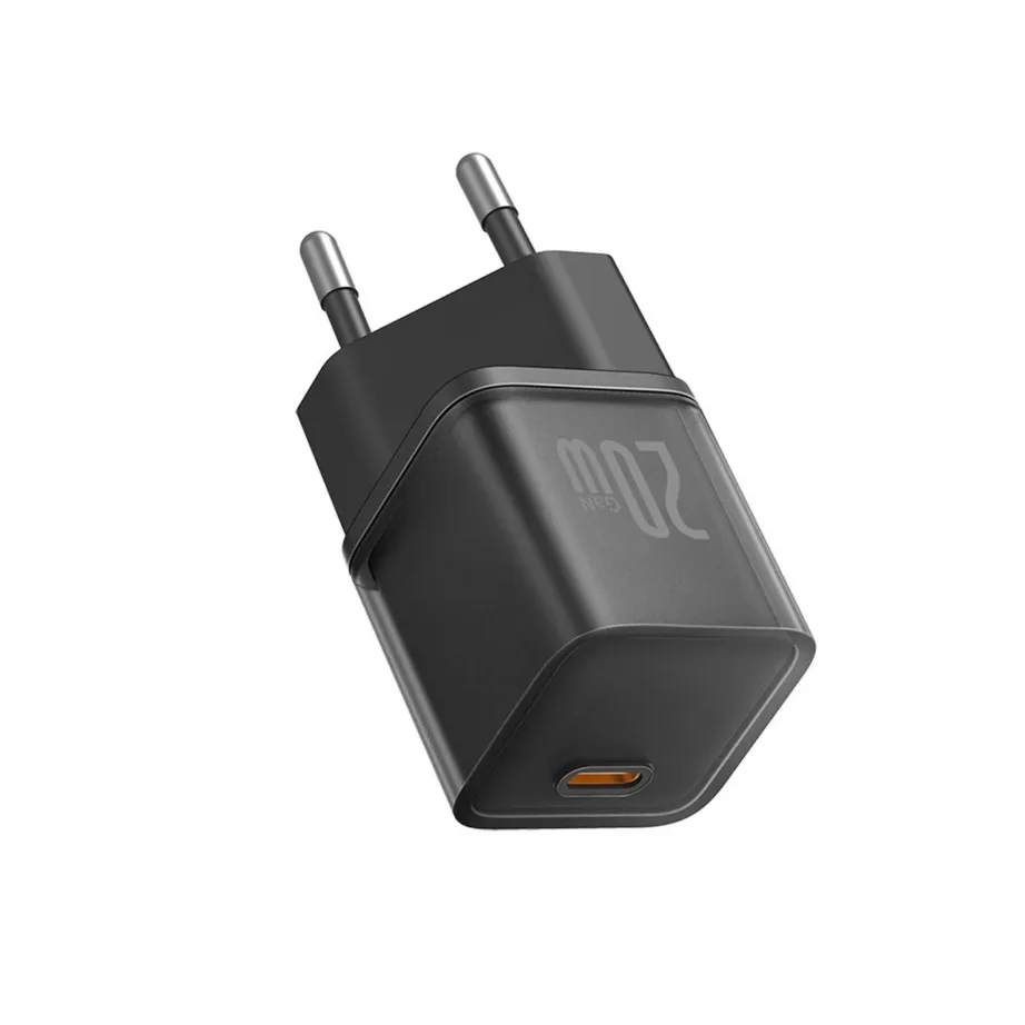 Baseus GaN5S P10162503113-00 20W USB-C kiirelaadija, must, kompaktne seinamudel universaalsetele seadmetele – 2
