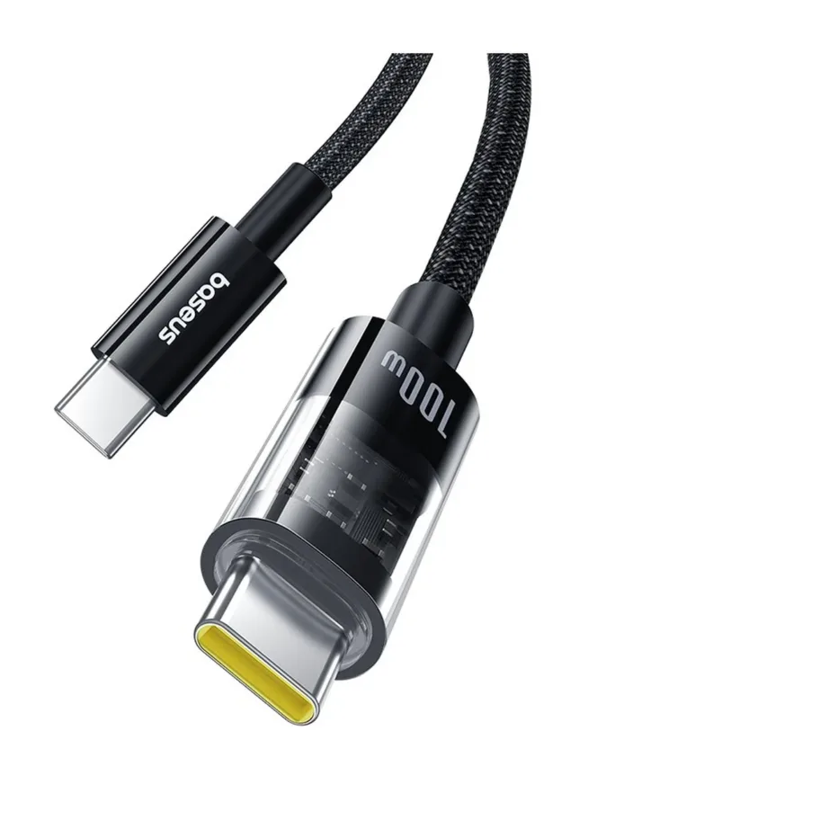 Baseus Gem P10373000111-00 1 m 100 W must USB-C to USB-C nailonist kiirlaadimiskaabel - 2