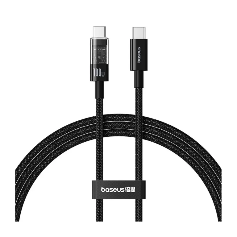 Baseus Gem P10373000111-00 1 m 100 W must USB-C to USB-C nailonist kiirlaadimiskaabel