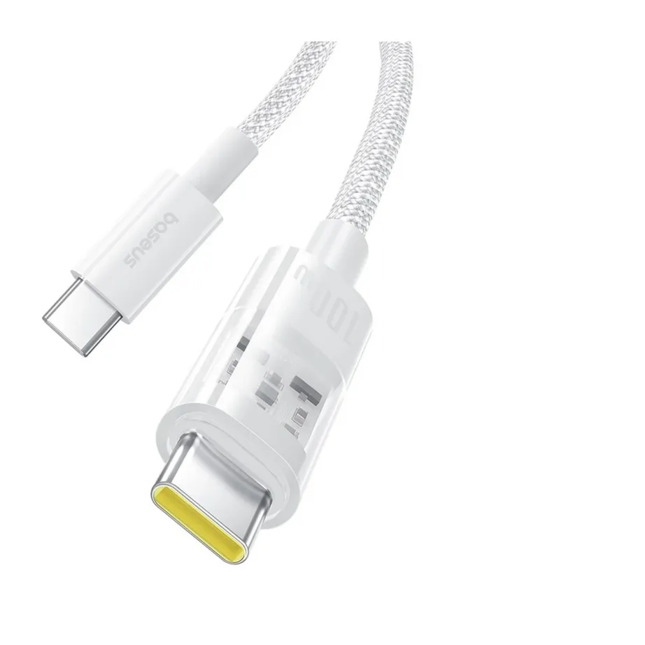 Baseus Gem P10373000211-01 2 m 100 W valge USB-C kiirlaadimiskaabel nailonkattega – 2