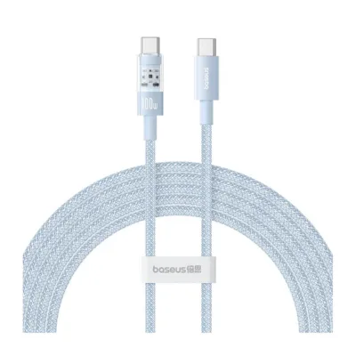 Baseus Gem P10373000311-01 2 m sinine 100 W USB-C–USB-C kiirlaadimiskaabel, nailon
