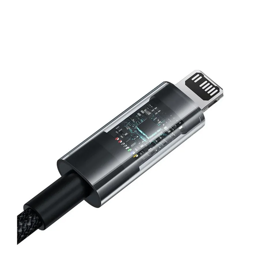 Baseus Gem P10373001111-00 1 m 20 W must nailonist USB-C – Lightning kiirlaadimiskaabel – 3