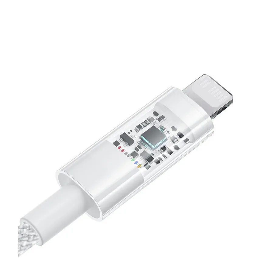 Baseus Gem P10373001211-00 1 m valge 20 W USB-C – Lightning nailonist kiirlaadimiskaabel – 2