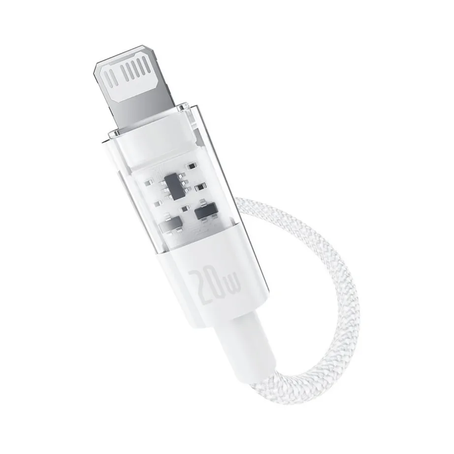 Baseus Gem P10373001211-00 1 m valge 20 W USB-C – Lightning nailonist kiirlaadimiskaabel – 6