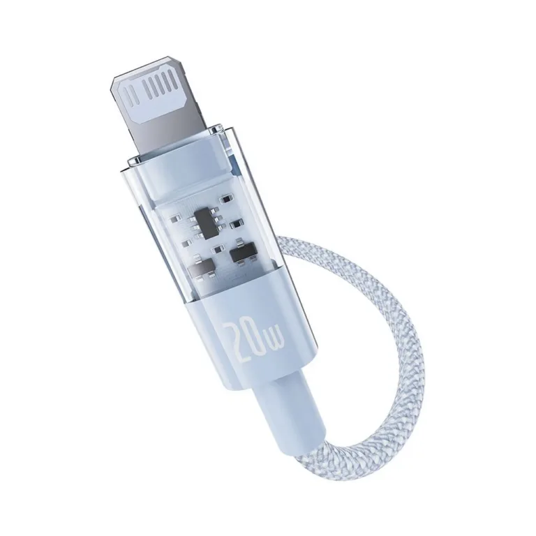 Baseus Gem P10373001311-00 1 m sinine USB-C – Lightning 20W PD kiirlaadimiskaabel, nailonist, Apple’i seadmetele