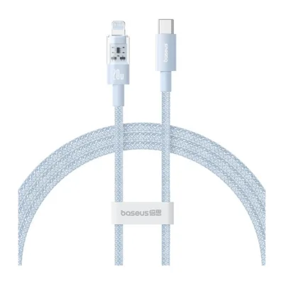 Baseus Gem P10373001311-00 1 m sinine USB-C – Lightning 20W PD kiirlaadimiskaabel, nailonist, Apple’i seadmetele