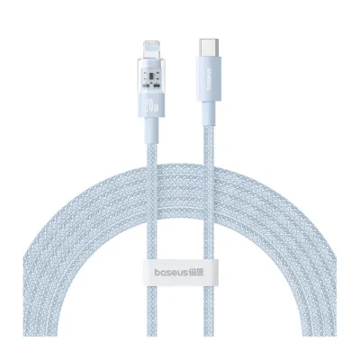 Baseus Gem P10373001311-01 2 m sinine 20 W USB-C–Lightning (iP) kiirlaadimiskaabel nailonmantliga