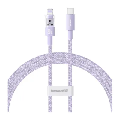 Baseus Gem P10373001511-00 1 m 20 W lilla USB-C–Lightning kiirlaadimiskaabel, nailon