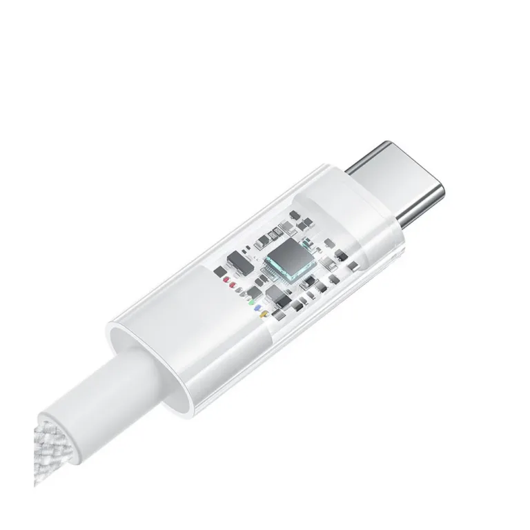 Baseus Gem P10373002211-00 1 m 100 W valge USB-A – USB-C kiirlaadimiskaabel nailonkattega