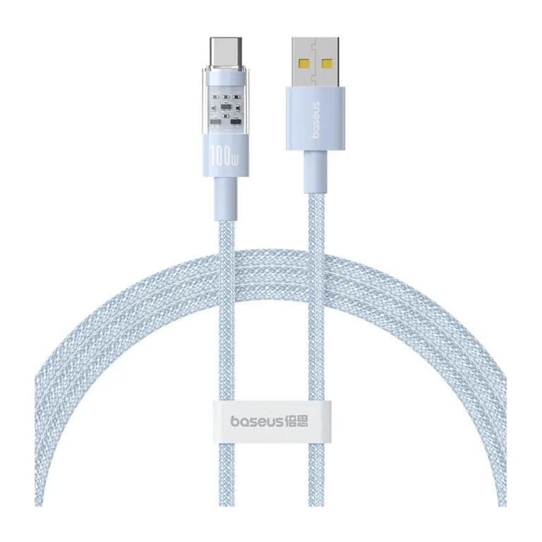 Baseus Gem P10373002311-00 1 m 100 W sinine USB-A – USB-C kiirlaadimiskaabel nailonkattega