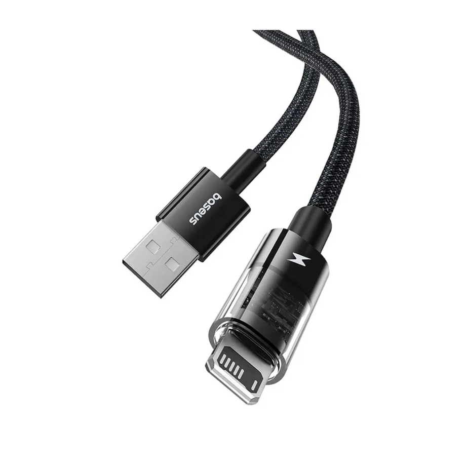 Baseus Gem P10373003111-00 1 m 2,4A USB-A–Lightning must nailonist kiirlaadimiskaabel – 2
