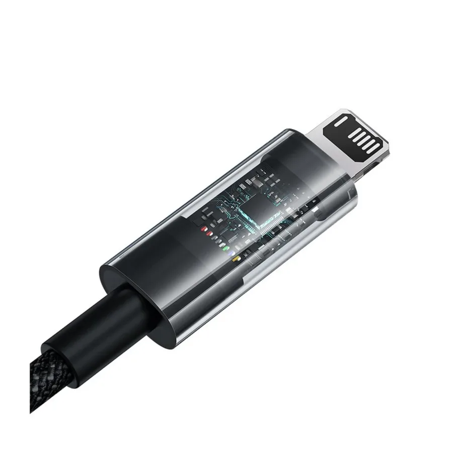 Baseus Gem P10373003111-01 2 m 2,4A must nailonist USB-A – Lightning kiirlaadimiskaabel – 4