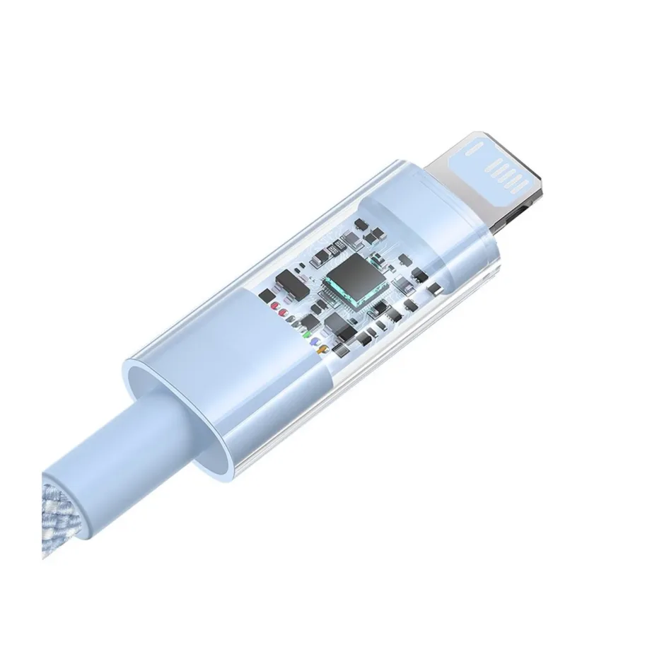 Baseus Gem P10373003311-00 1 m sinine nailonist USB-A–Lightning 2,4 A kiirlaadimiskaabel Apple’i seadmetele – 4