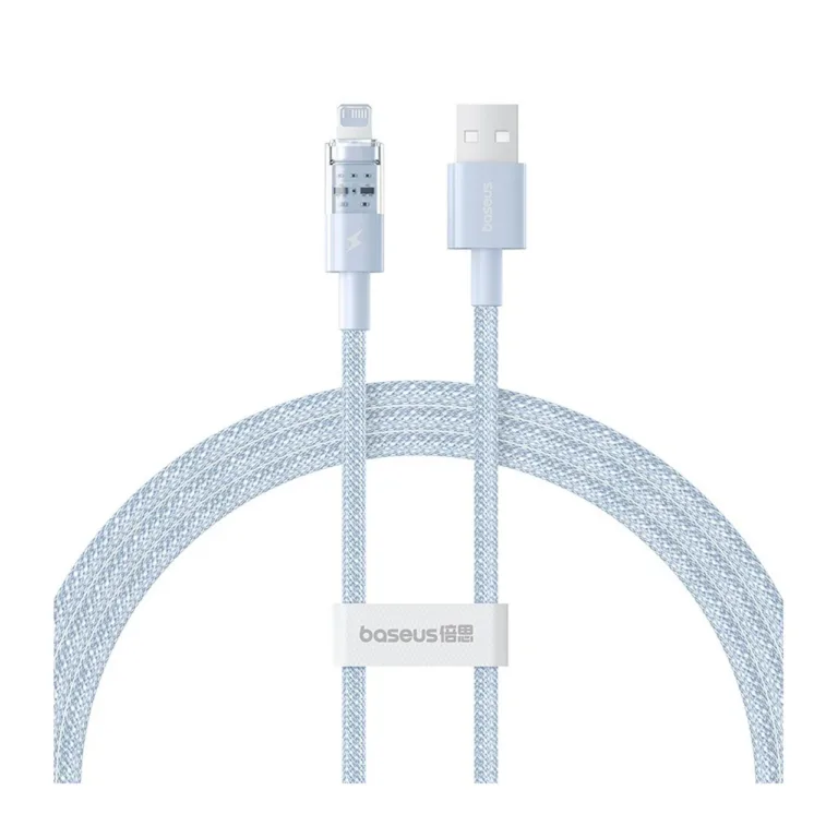 Baseus Gem P10373003311-00 1 m sinine nailonist USB-A–Lightning 2,4 A kiirlaadimiskaabel Apple'i seadmetele
