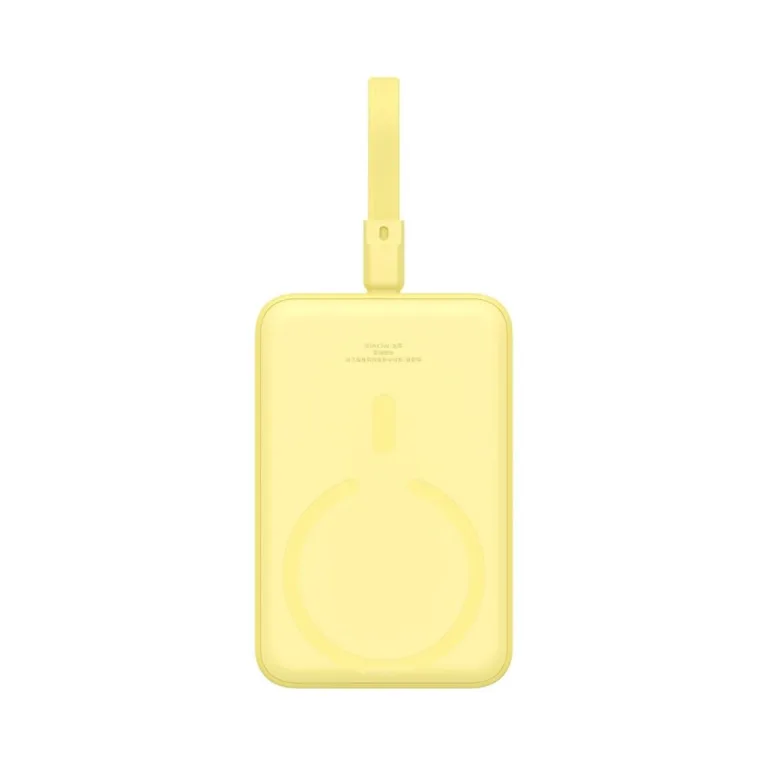 Baseus Magnetic Mini P10022109Y23-00 10000mAh 20W MagSafe kollane juhtmevaba akupank Lightning- ja USB-C laadimisega