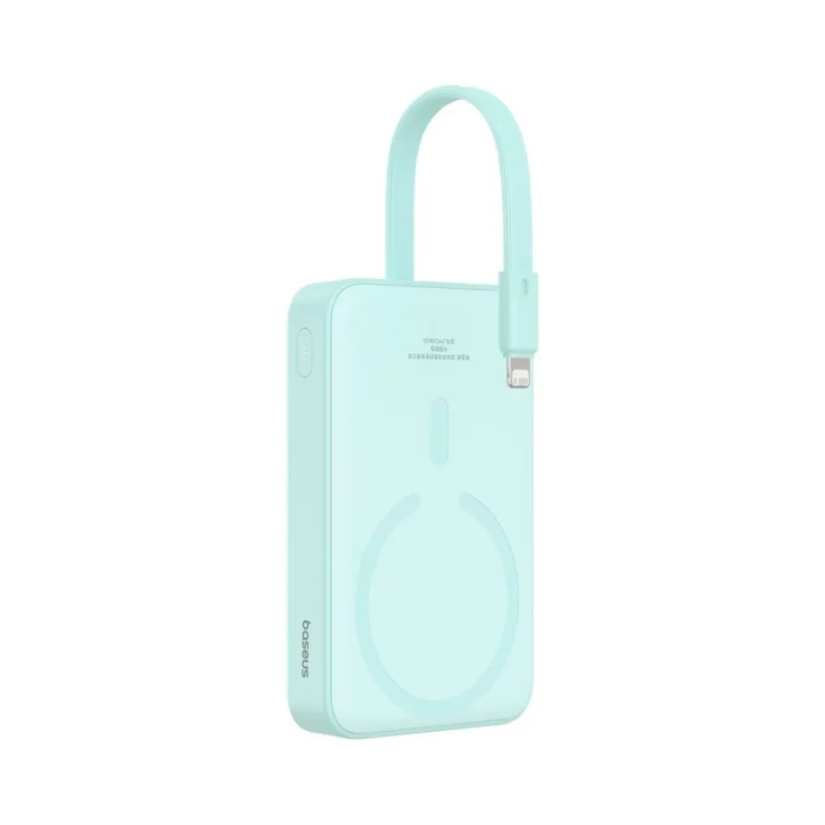Baseus P10022109333-00 10 000 mAh 20W sinine MagSafe juhtmevaba akupank USB-C/Lightning kaabliga – 6