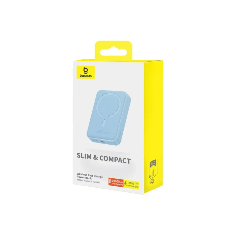 Baseus P10059001313-00 10000 mAh sinine MagSafe USB-C ja juhtmevaba akupank 20W – 2