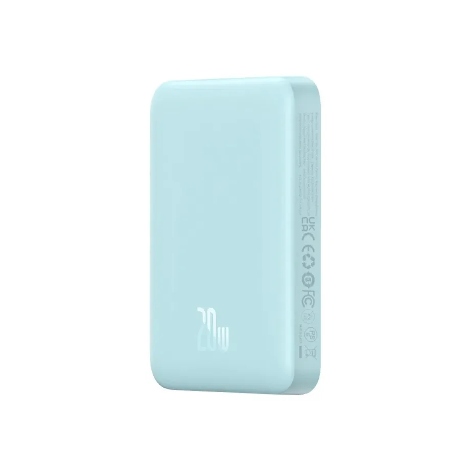 Baseus P10059001313-00 10000 mAh sinine MagSafe USB-C ja juhtmevaba akupank 20W – 7